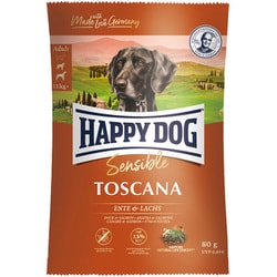 ハッピードッグ トスカーナ （鴨肉＆サーモン） ウェイトケア 80g [ドッグフード-ドライ]