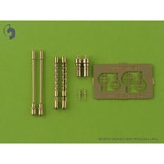 AM-32-026 1/32 WWII ドイツ MG81/MG81Z航空機関銃 銃身 2本入 エッチングパーツ製照準器付 [プラモデル用パーツ]
