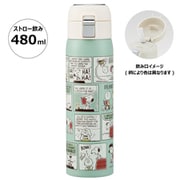 STOT5ST [SNOOPY ステンレスワンタッチストローボトル 480ml]