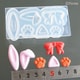C-823 シリコーン型 Lovely Parts Series トレカデコモールド A. うさ耳・ねこ耳・肉球・リボン [型取用品]