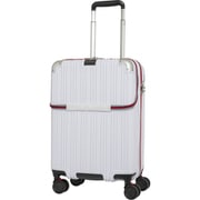 スーツケース ハーフオープンタイプ 旅行日数目安:3~4泊 38L TSAロック搭載 機内持ち込み可 サスペンション付きキャスター搭載 TC-0851-50 ホワイト