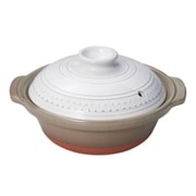 萬古焼 土鍋 一人用 6号 S 700ml /電子レンジ・オーブン・直火対応/ CLEA（クレア） KASUMI グレー 32661
