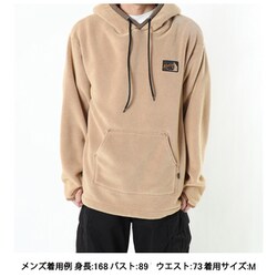 Rokx フリース フード付きパーカー ベージュ