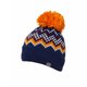Mix Border Junior Knit Hat ESG23HW90 NAVY [スキー キャップ キッズ]