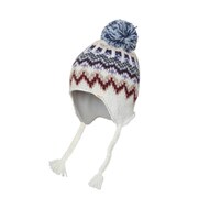 Mix Border Junior Earflap Beanie ESG23HW91 WHITE [スキー キャップ キッズ]