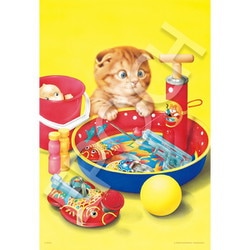 28-039s 水遊びの子猫 [ジグソーパズル 300ピース 対象年齢：6歳～]