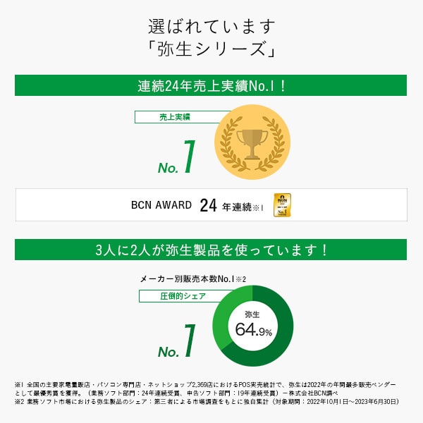 弥生 Yayoiやよいの給与明細 Next ＜法令改正対応