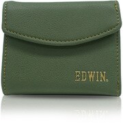 メタリックレター リップル合皮 三つ折財布 KHAKI 22269232