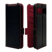 7727P8BSMBKR [Google Pixel 8用 ケース カバー 手帳型 薄型 耐衝撃吸収 カード入れ スタンド機能 サイドマグネット BK×RD]