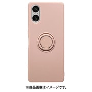 7760XP55TPRLPK [Xperia 5V用 ケース カバー ソフトケース TPU スマホリング付き 落下防止 スタンド ライトピンク]