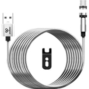 スマホ充電ケーブル Lightning 2m シルバー PR-L020S