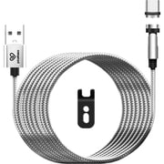 スマホ充電ケーブル Type-C 2m シルバー PR-C020S