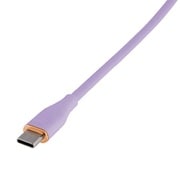 やわらかシリコンケーブル PD対応 Type-C to Type-C 1.0m パープル ZUH-CCPD210PUR