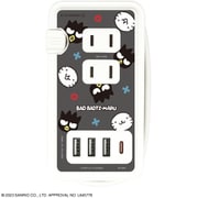 USB/USB Type-C 付き ACタップ サンリオキャラクターズ バッドばつ丸 SANG-361XO