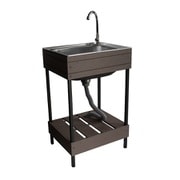 人工木ガーデンシンク 小 アッシュブラウン aks39804