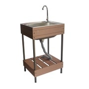 人工木ガーデンシンク 小 ブラウン aks39828