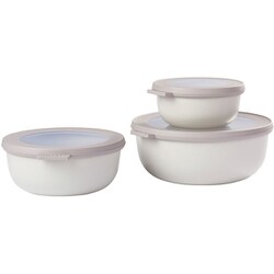 Cirqula 3pcs Set Low NORDIC WHITE保存容器（丸型）NW 5703061NW