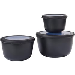 Cirqula 3pcs Set High NORDIC BLACK保存容器（丸型）BK 5703062BK