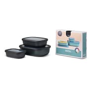 Cirqula Rectangular 3set Low NORDIC BLACK保存容器(角型)BK 5703106BK