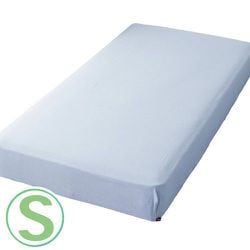 ベッドシーツ 綿100％ ネイビー シングル（約100×200×25cm） 先染め洗いざらしでやわらか オールシーズン使える 丸洗いOK HP73030-72