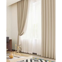 既成カーテン（幅100cm×丈180cm） 形状安定 遮光1級カーテン タッセル付き 2枚組 OP6712 W100×H180 2P