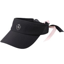 SV4320 [バイザー MAJESTY Ladies’ Ribbon Sun Visor マジェスティ レディース リボン サンバイザー ブラック]