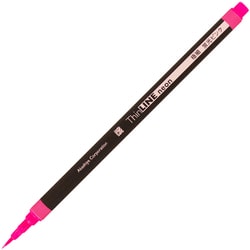 カラー筆ペン 極細毛筆 彩 ThinLINE neon 蛍光ピンク TLN-01