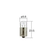 1280 [12V2W 口金BA9s ガラス球T8.5 光色クリア （1ケース10個入リ）]