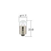 24V1.5W 口金BA9s ガラス球G10 光色クリア （1ケース10個入リ） 1351