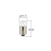 24V3W 口金BA9s ガラス球G10 光色クリア （1ケース10個入リ） 1356