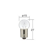 24V5W 口金BA9s ガラス球G14 光色クリア （1ケース10個入リ） 1361