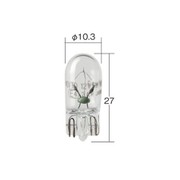 24V3W 口金W2.1×9.5d ガラス球T10 光色クリア （1ケース10個入リ） 1681