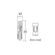 24V 2W 口金W2×4.6d ガラス球T5 光色クリア （1ケース10個入リ） 1692