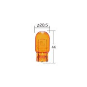 12V21Wアンバー 口金WX3×16d ガラス球T20 光色クリア （1ケース10個入リ） 1860A