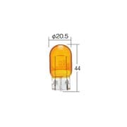 12V21W アンバー 口金WX3×16d ガラス球T20 光色クリア （1ケース10個入リ） 1870A