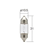 12V8W 口金S8.5/8.5 ガラス球T10×31 光色クリア （1ケース10個入リ） 2252
