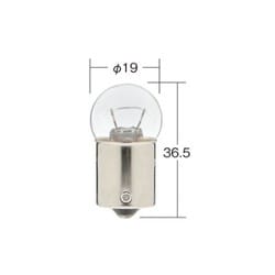 24V15W 口金BA15s ガラス球G18 光色クリア （1ケース10個入リ） 3652