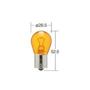 12V21W  口金BAU15s ガラス球S25 光色アンバー  （1ケース10個入リ） 4571A