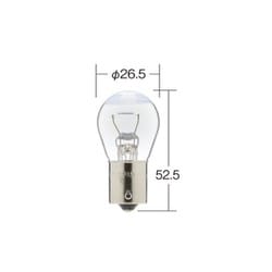 12V35W  口金BA15s ガラス球S25 光色クリア  （1ケース10個入リ） 4577