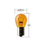 24V 35W  口金BA15s ガラス球S25 光色イエロー  （1ケース10個入リ） 4620Y