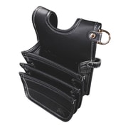 AB-43BG [建築薄型腰袋3段（黒金）LIGHT PU LEATHER SERIES]