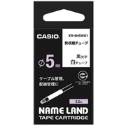 NAME LAND tape 熱収縮チューブ 白チューブ/黒文字 φ5mm 2.2m巻 XR-9HSWE1