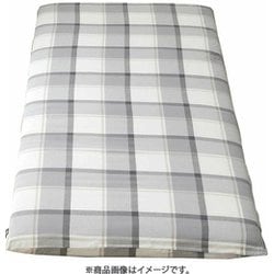 敷きふとんカバー 綿100％ チェック柄 グレー シングルロング（約105×215cm） 先染め洗いざらしでやわらか オールシーズン使える 丸洗いOK HP33031-05