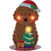 クリスマスカード素材付きライト＆メロディーカードトイプードル 528161 JXPM16-3