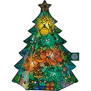 クリスマスカード立体ライト＆メロディーカードステンドグラスツリー 528722 JXPM26-3