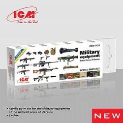 ICM 3039 ウクライナ軍用装備品 アクリルセット [プラモデル用塗料]