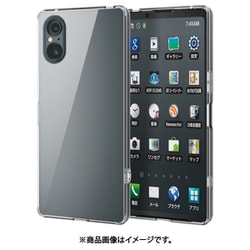 PM-X233HVCKCR [Xperia 5 V（SO-53D/SOG12） ケース ハイブリッド カバー 衝撃吸収 薄型 カメラレンズ保護設計 ワイヤレス充電可 ストラップホール付 クリア]