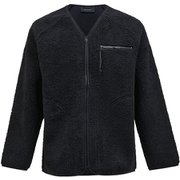 ヘビー パイル オーバーサイズ カーディガン メンズ Heavy Pile Oversized Cardigan Men G79060 BLACK Lサイズ [アウトドア フリース メンズ]