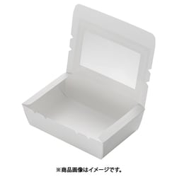 窓付きランチボックス 白（50入）S 185141 XLV0702