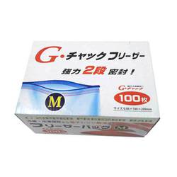 フリーザーバッグ 2段 チャック フリーザー 増量 M 100枚 透明 冷蔵 冷凍 便利 FM-100
